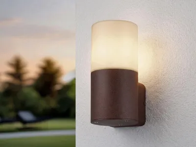 Produktbild von LED Außenwandleuchte in Rostoptik Höhe 17,5cm - Außenleuchte Fassadenbeleuchtung