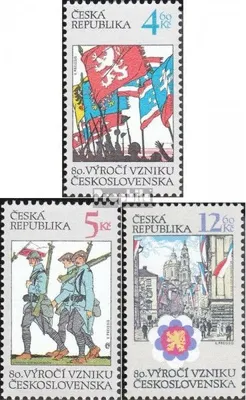 Produktbild von Briefmarken Tschechien 1998 Mi 194-196 (kompl.Ausg.) postfrisch Gründung