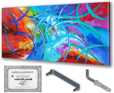Productafbeelding van Handgeschilderd Acrylschilderij - Uniek Kunstwerk - Muurdecoratie - 100% Handgeschilderd - 120 x 60 cm - Multicolor