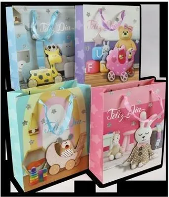 Image de Sac cadeau 26x32x10cm MIX