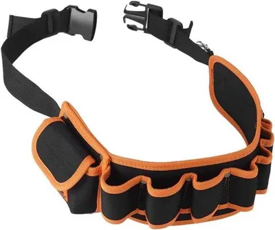Image de Kit d'outils pour électriciens, avec sac à ceinture - Réglable - Multiples poches - Noir - Idéal pour les professionnels.