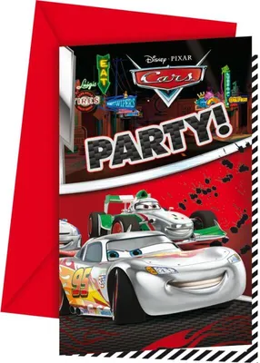 Produktbild von Cars Silver Racers 6 Einladungskarten