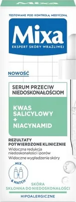 Produktbild von Mixa Klärendes Serum mit Salicylsäure und Niacinamid, 30ml - Für Reine Haut