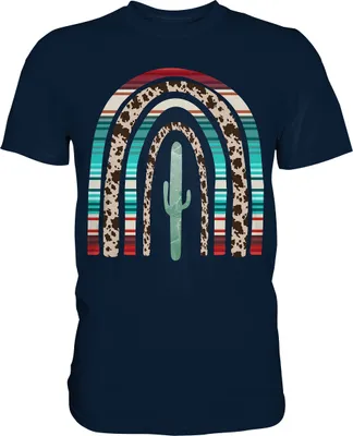 Produktbild von Texas Kaktus Regenbogen T-Shirt – Navy / XXL