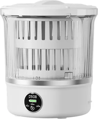 Produktbild von 2-in-1 Unterwäsche 13L Waschmaschine klein, 6000mAh Akku, LED Display, Schleudertrocknung