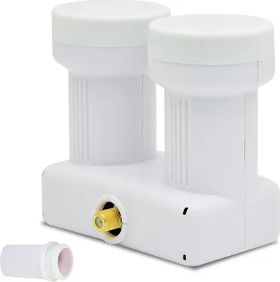 Produktbild von RED OPTICUM Monoblock Single LNB LMP 04H 0.1dB - LNB Doppelkopf für 1 Teilnehmer & 2 Satelliten mit integriertem DiseqC - 3D UHD 4K Ready - Monoblock LNB Astra Hotbird inkl. Wetterschutztülle
