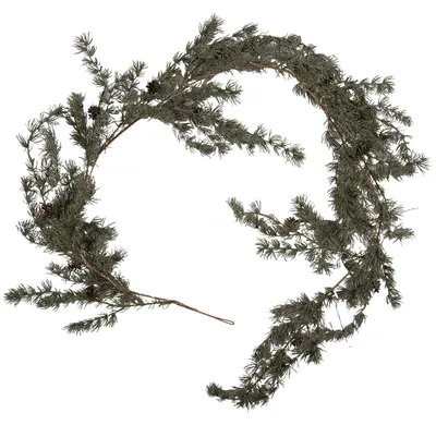 Zdjęcie produktu dla Girlanda świąteczna Clayre & Eef 20x7x180 cm / 3xAA zielone drewno
