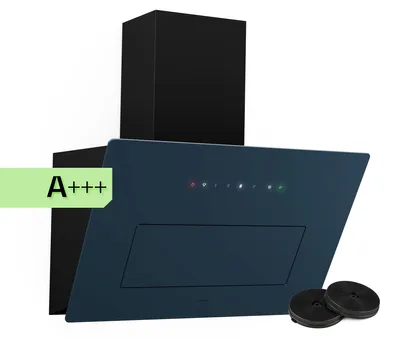 Produktbild von Klarstein SleekAir Dunstabzugshaube - 60 cm Kopffreihaube, 686 m³/h, A++ , Touch-Bedienfeld, LED-Beleuchtung 2700-6500 K, Duale Belüftung, Anthrazit