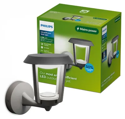 Obrázok produktu pre Philips 8721103104878, Antracit, Hliník, I, Súčasné, Garáž, Záhrada, Patio, Senzor deň / noc