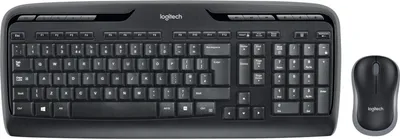Produktbild von Logitech MK330, Volle Größe (100%), Kabellos, USB, QWERTZ, Schwarz, Maus enthalten