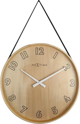 Zdjęcie produktu dla NeXtime 3234ZW, Ściana, Zegar kwarcowy, Okrągły, Naturalne drewno, Drewno, Trendy