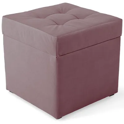 Obrázek produktu pro MG Design, polohovací taburet, barva růžová, rozměry 45x45 cm - úložný prostor 50 litrů, nosnost až 300 kg, matný povrch, snadno se čistí, vhodný do obývacího pokoje i chodby