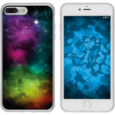 Produktbild von PhoneNatic Case kompatibel mit Apple iPhone 7 Plus / 8 Plus Silikon-Hülle Space Starfield M7