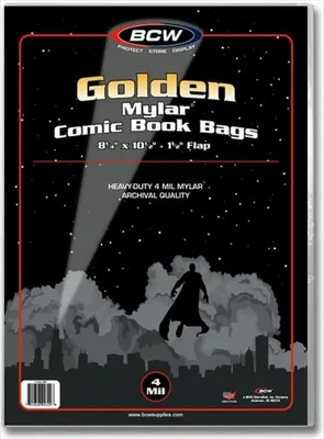Produktbild von BCW MylarŽ Golden Comic Book Bags (25 ct.) 4-Mil
