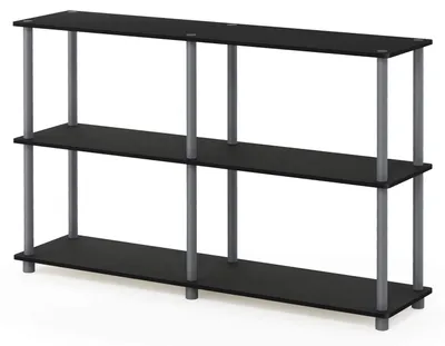 Regal 4 x 2, Walnussbucht, Metallrahmen, 119,99 x 70,99 x 30,99 cm