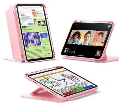 Obrázok produktu pre ESR – Flip Hybrid skladacie puzdro s držiakom na stylus pre iPad 10 (2022) 10.9 / 11 (2025) – ružové