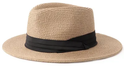 Produktbild von Damen Panama Hut Breiter Krempe Stroh Sommer Fedora Rollbar UV Sonnenhut UPF 50+ Khaki M