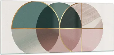 Produktbild von Bilder auf glas - Einteilig - Abstraktion Räder Minimalismus - 100x40cm - Glasbilder - Wandbilder - Bilder - Wanddekoration aus Glas - Glas Bilder - Wandbild auf Glas - GAB100x40-4399