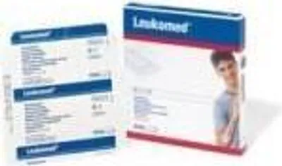 Two boxes of medical bandages, one is open and shows a person's face on the side.