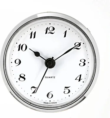 Produktbild von UTS Einsteckwerk UTS Trommel Ø 57mm, Lünette Ø 65mm silber, Zifferblatt weiß-antik, arabisch Zahlen