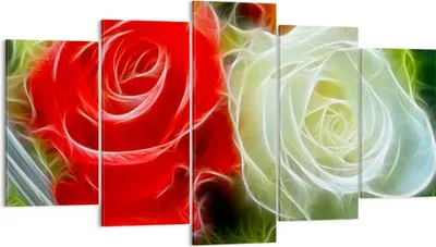 Produktbild von Bild auf Leinwand - Leinwandbild - Blumen Blumenstrauß Rose - 160x85cm - Wand Bild - Wanddeko - Leinwanddruck - Bilder - Kunstdruck - Wanddekoration - Leinwand bilder - Wandkunst - EA160x85-0336