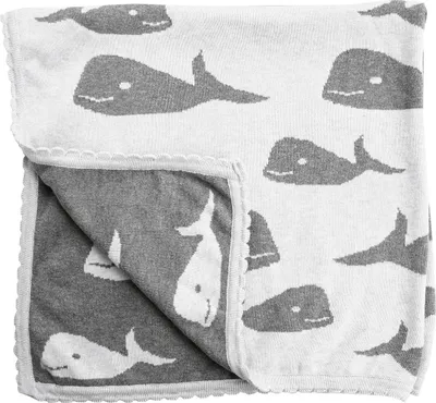 Produktbild von Hansekind Strickdecke Wal, grau