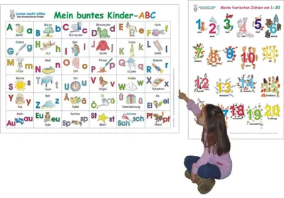 Produktbild von Mein buntes Kinder-ABC + Meine tierischen Zahlen/2 Poster