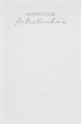 Produktbild von Trauer – Beileid - Kondolenzkarte im Format 11,5 x 17 cm mit