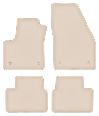 Produktbild von DURBAN Beige Velours-Fußmatten-Set für Opel Meriva B Minivan (2010-2017)