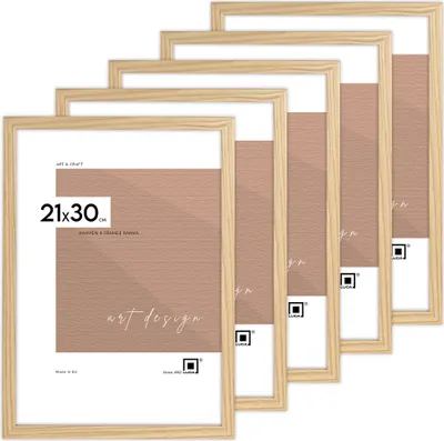 Produktbild von LUCA® Frames, FDM, 5er-set Bilderrahmen, Farbe Eiche, 21x30 cm
