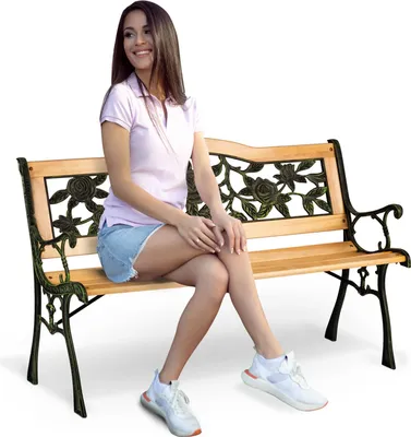 Image de Banc de parc avec dossier 123,5 x 74 x 48 cm Gardi Rose Sofotel
