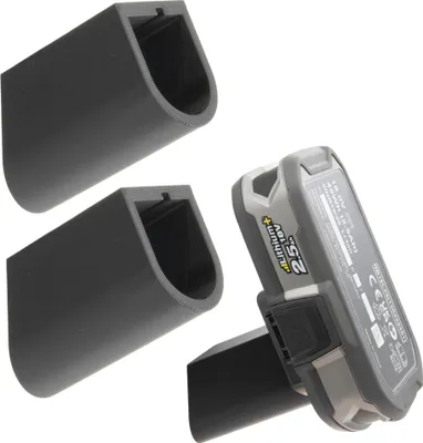 Produktbild von 2x Akkuhalter Kompatibel mit RYOBI 18V Akku Wandhalter Batteriehalter Akkuhalterung