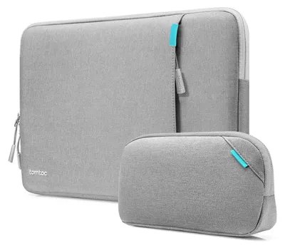 Produktbild von tomtoc 360° Tasche Hülle für 13 Zoll MacBook Air M5/M4/M3/M2/M1 2026-2020 – Größe 13 Zoll für MacBook Air/Pro, Grau