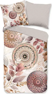 Produktbild von HIP  Bettwäsche Mandalas und Blätter - 135 X 200 cm  - 100% Baumwolle/ satin