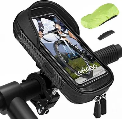 Productafbeelding van Mobiele Telefoonhouder Fiets, Waterdichte 360 Graden Draaibare Fietshouder voor 4,7-7 Inch Smartphone met Regenhoes, Fietstas Fietsstuur