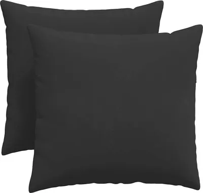 Obrázok produktu pre vidaXL Vankúšiky na pohovku, 2 kusy, látka, čierna, 50 x 50 cm