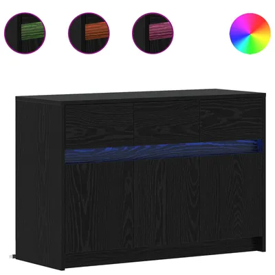 Zdjęcie produktu dla vidaXL Szafki RTV, 91 x 34 x 61 cm, czarny dąb, płyta wiórowa