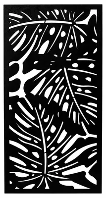 Produktbild von UNUS® Metallbild Wandbild Monstera modern schwarz 120x60cm