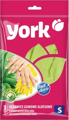 Immagine prodotto di York, Guanti in gomma, aloe vera, taglia S, 1 paio