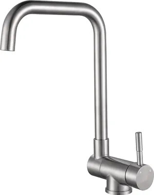 Produktbild von AICA Wasserhahn Doppelfunktion 360° Drehbare Kippbare Silber Küchenarmatur mit 304 Edelstahl und Keramikventil Mischbatterie