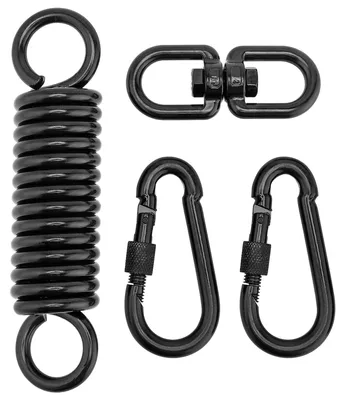 Produktbild von Schaukel-Feder 360° drehbar - Schaukelhaken - Klickhaken - Tragfähigkeit 220 kg - Edelstahl - 15 cm Länge - Haken