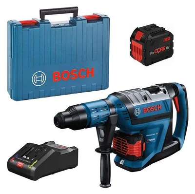Image de Perforateur sans-fil Bi turbo BOSCH 0611913002 - GBH 18V-45 C Professional SDS max + 2 batteries 2x12Ah