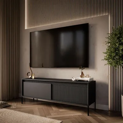 Produktbild von Zweitüriger RTV-Schrank YASUMI Schwarz 153 cm