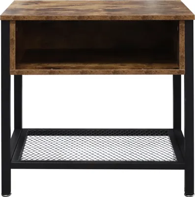 Image de Réveillez-vous avec style : table de chevet industrielle pour votre chambre