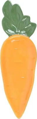 Produktbild von Something Different - Karotte - Servierplatte "Carrot Patch" - Keramik, Dolomitgestein SD6954 (Einheitsgröße) (Orange/Grün)