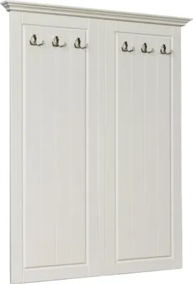 Produktbild von Landhaus Stil Kleiderständer Wand Garderobe Holz Garderoben Aufhänger Weiß Neu