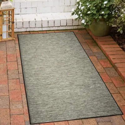 Produktbild von Teppich für Innen- und Außenbereich meliert in Sisaloptik beidseitig verwendbar in Anthrazit Größe - 60 x 100 cm