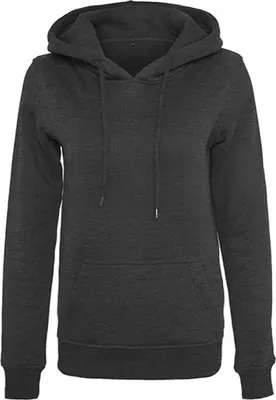 Produktbild von Build Your Brand BY026 | Ladies Heavy Hoody - Farbe: Charcoal (Heather) - Größe: XL