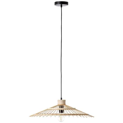 Image de Pirae Lampe à suspendre 1flg noir/naturel