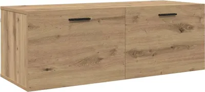 Image de Armoire Murale Montage mural Chêne artisanal 100 x 36,5 x 35 cm